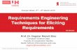 Requirements Engineering Techniques for Eliciting Requirements (lecture slides)
