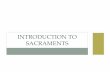 Introduction to sacraments