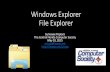Windows File Explorer/Windows Explorer - The Basics