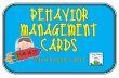 Behavior management-cards