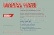 Leading the team: high performance culture