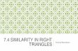 7.4 Similarity in right triangles