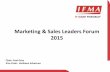 2015 Marketing & Sales Leaders Forum Committee Plan