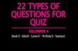 Praktikum 2 - 22 Types Of Question For Quiz