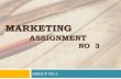 Marketing assignment no 3