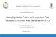 Managing Creative Commons Licenses and Compatibility Mechanism