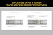 APPLIED USE OF PVC & RUBBER WATER-STOPS ON CONCRETE STRUCTURES
