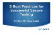 Secure Texting Best Practices: Identify Your Goals