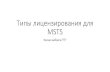 Доклад по лицензиям для Msts - Виктор Беженар