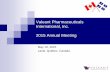 Valeant Pharmaceuticals 2015 Annual Shareholders Meeting