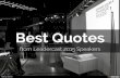 Best Quotes from Planned Speakers for Leadercast 2015