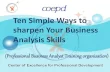 Simple ways to sharpen your business  analysis skills