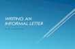 Informal letter  M. van Eijk