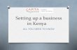 Setting up a Business in Kenya