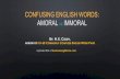 Confusing English Word Pair- Amoral-Immoral