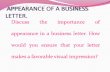 Appearance of a business letter1