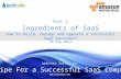 Recipe for successful saas company part 1