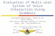 Evaluation of multi user system of voice interaction using grammars(slide share)