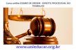Curso online exame de ordem direito processual do trabalho