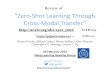 Zero shot learning through cross-modal transfer