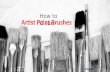 How to clean artist paintbrushes