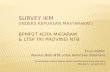 Hasil Survey IKM BPMP2T Kota Mataram dan LTSP Perlindungan TKI Provinsi NTB