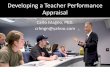 Developing a teacher performance appraisal