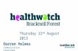 Healthwatch bracknell presentation ldpb