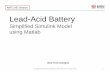 Lead-Acid Battery Simplified Simulink Model using MATLAB