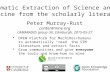 Automatic Extraction of Science and  Medicine from the scholarly literature