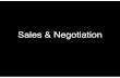Sales and Negotiation