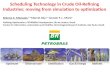 Scheduling Technology in Crude Oil-Refining Industries: moving from simulation to optimization