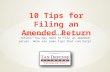10 Tips for Filing an Amended Return