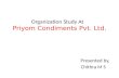 Chithra organiations study at priyom condiments pvt ltd