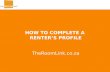 TheRoomLink.com - How to complete a renter's profile