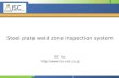 Steel plate weld zone inspection system