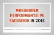 Alex negrea măsurarea performantei pe facebook in 2013