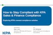 Demo: How to Stay Compliant with KPA Sales & Finance Compliance