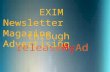 Advertising in EXIM Newsletter Magazine through releaseMyAd