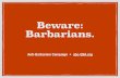 Anti-Barbarian Campaign | Organizational pitch deck & mission statement: ABC-USA.org