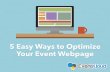 5 easy ways to optimize your event webpage