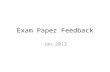 Exam paper feedback