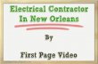 Electrical Contractor In New Orleans 504 338-4891