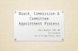 Board, Commission & Committee Appointment Process