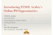 Tacon 2015   presentation - online PD opportunities with TESOL Arabia