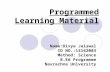 Programmed learning material