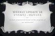 Weekly update 18