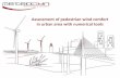 Pedestrian wind comfort in urban area with numerical tools