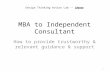 Ideate (student to independent consultant)