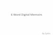 6 word digital memoirs